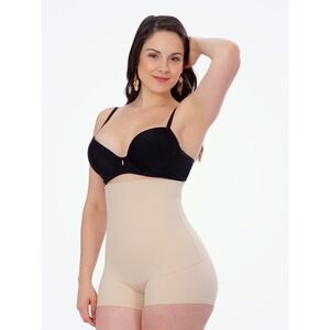 NWT Empetua All Day Every Day High Waisted Shaper Boyshort Nude Nylon Size XL